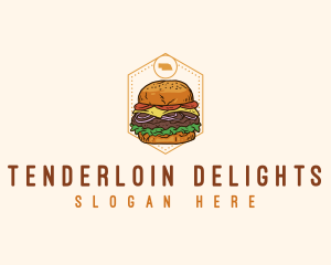 Nebraska Pork Tenderloin Sandwich logo design