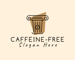 Coffee Bean Cup Pillar logo design