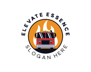 Fire Truck Vehicle Logo