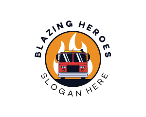 Fire Truck Vehicle logo