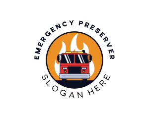 Fire Truck Vehicle logo design