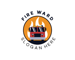 Fire Truck Vehicle logo design