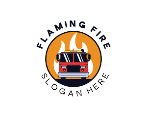 Fire Truck Vehicle logo design