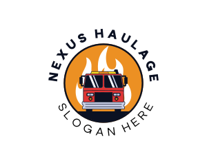 Fire Truck Vehicle logo design