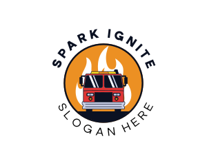 Fire Truck Vehicle logo design