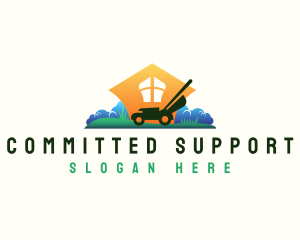 Lawn Care Grass Cutter logo design