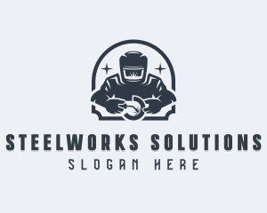 Industrial Steelworks Welder logo design