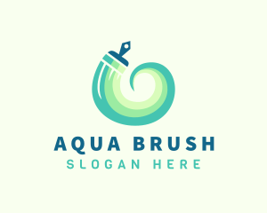 Painter Paint Brush Maintenance logo design