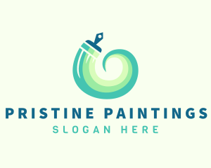 Painter Paint Brush Maintenance logo design