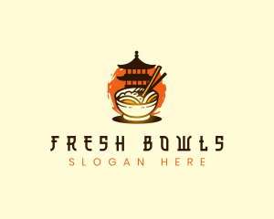 Japan Noodle Bowl logo design