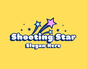 Cute Quirky Shooting Star logo design