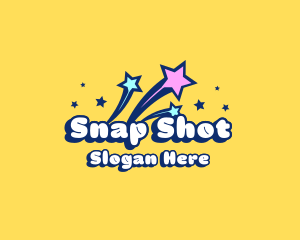 Cute Quirky Shooting Star logo design