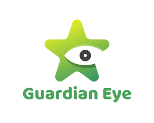 Gradient Star Eye logo design