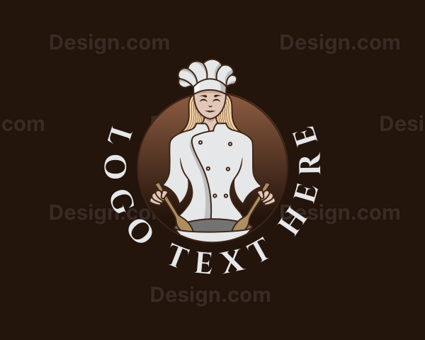 Woman Chef Restaurant Logo