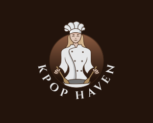 Woman Chef Restaurant logo design