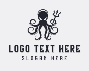 Fantasy Kraken Monster logo