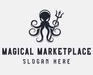 Fantasy Kraken Monster logo