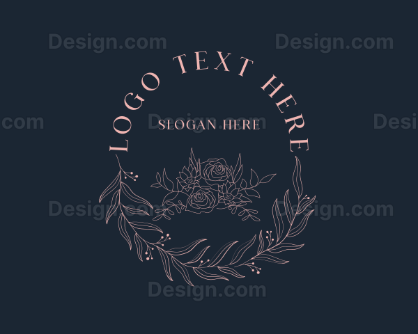 Floral Garland Beauty Logo