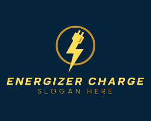 Power Electric Plug logo design