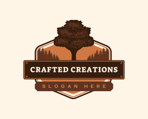 Tree Woodwork Forest logo design