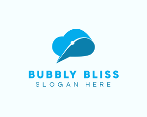 Modern Cloud Chat logo design