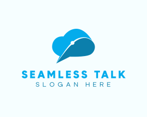 Modern Cloud Chat logo design