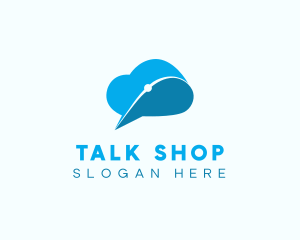 Modern Cloud Chat logo design