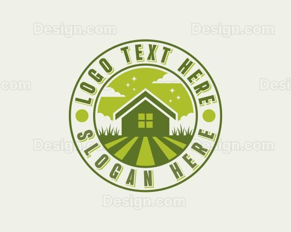 Grass Garden Backyard Logo