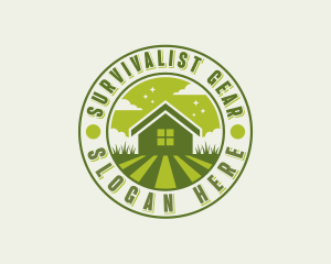 Grass Garden Backyard Logo