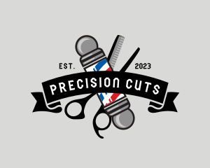 Barbershop Grooming Scissors logo design