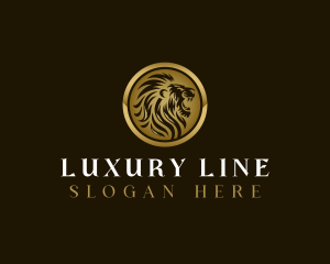 Luxury Wild Lion logo design