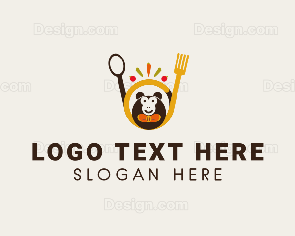 Vegan Restaurant Monkey Logo