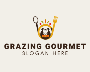 Vegan Restaurant Monkey logo design