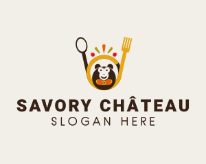 Vegan Restaurant Monkey logo design