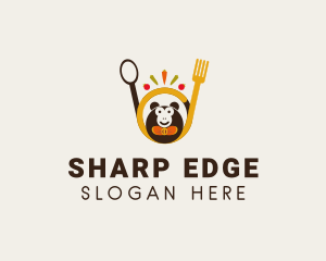 Vegan Restaurant Monkey logo design