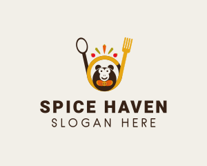 Vegan Restaurant Monkey logo design