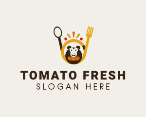 Vegan Restaurant Monkey logo design