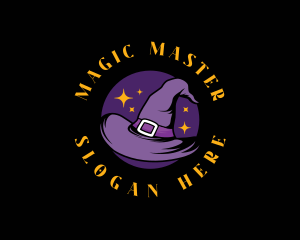 Magic Witch Hat logo design