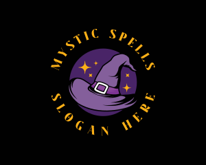 Magic Witch Hat logo design