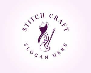 Sewing Dress Embroidery logo