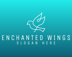 Flying Dove Wing logo design