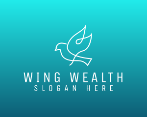 Flying Dove Wing logo design