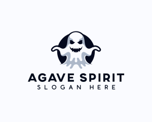 Scary Ghost Creepy logo design