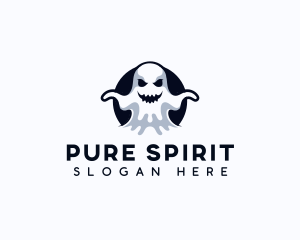 Scary Ghost Creepy logo design