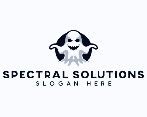 Scary Ghost Creepy logo design