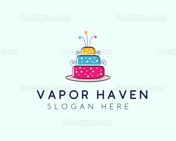 Fancy Birthday Cake Logo