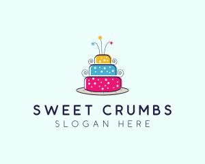 Fancy Birthday Cake logo design