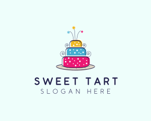 Fancy Birthday Cake logo design