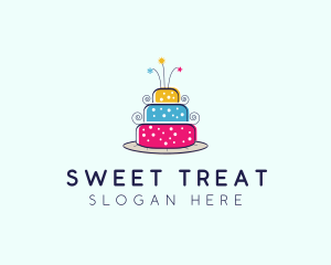 Fancy Birthday Cake logo design