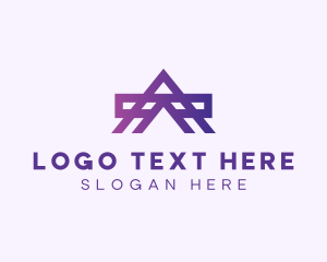 Purple Industrial Letter A logo